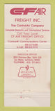 Matchbook Cover - CF Air Freight San Mateo CA 30 Strike