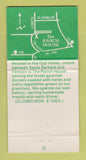 Matchbook Cover - Ranch House Restaurant Ojai CA 30 Strike