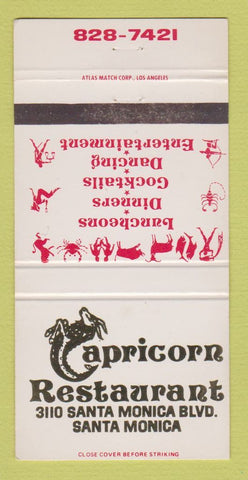 Matchbook Cover - Capricorn Restaurant Santa Monica CA 30 Strike