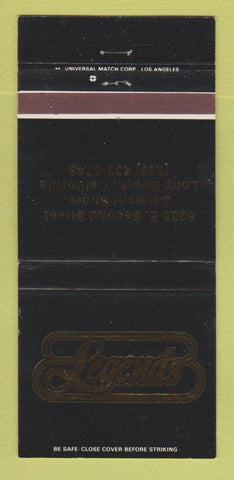 Matchbook Cover - Legends Long Beach CA 30 Strike
