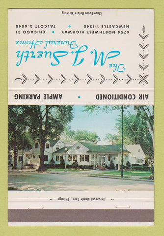 Matchbook Cover - MJ Suerth Funeral Home Chicago IL 40 Strike