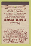 Matchbook Cover - Werner's Lake Edge Watchung NJ 40 Stick