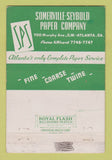 Matchbook Cover - Somerville Seybold Paper Company Atlanta GA 40 Strike