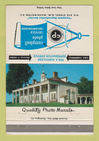 Matchbook Cover - Campbell Photo Service Washington DC 40 Strike