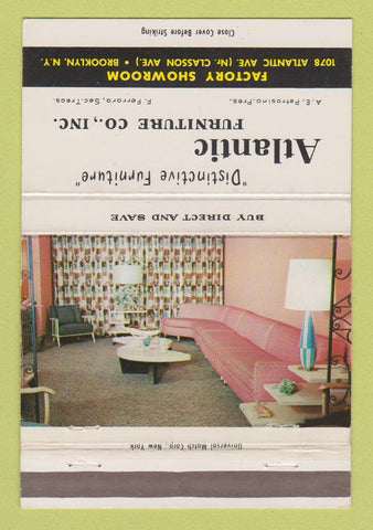 Matchbook Cover - Atlantic Furniture Brooklyn NY 40 Strike