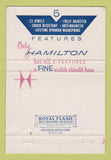 Matchbook Cover - Hamilton Watches Stewart Heney Jewelry Clinton MA 40 Strike