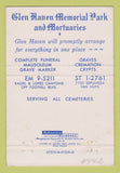 Matchbook Cover - Glen Haven Memorial Park Van Nuys CA 40 Strike