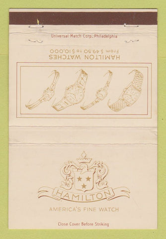 Matchbook Cover - Hamilton Watches WEAR 40 Strike
