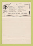 Matchbook Cover - Syd Silver Formal Clothes Rentals Toronto ON 40 Strike