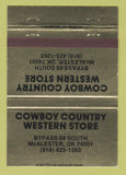 Matchbook Cover - Cowboy Country Western Store McAlester OK 40 Strike
