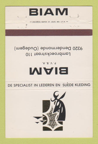 Matchbook Cover - Biam Suede Oudegem  40 Strike
