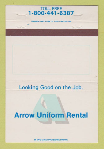 Matchbook Cover - Arrow Uniform Rental 40 Strike