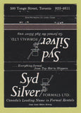 Matchbook Cover - Syd Silver Formal Clothes Rentals Toronto ON 40 Strike