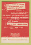 Matchbook Cover - North Main Liquor Store Buffalo NY Snyder WEAR 40 Strike