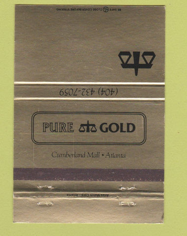 Matchbook Cover - Pure Gold Atlanta GA Jewelry 40 Strike
