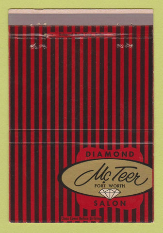 Matchbook Cover - McTeer Diamond Salon Fort Worth TX Jewelry 40 Strike