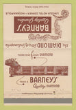 Matchbook Cover - Barney's Jewelry Indianapolis IN 40 Strike