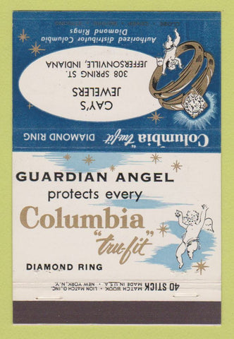 Matchbook Cover Columbia Diamond Rings Gay's Jewelry Jeffersonville IN 40 Stick