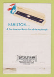 Matchbook Cover - Hamilton Watches Wood Jewelry East Greenwich RI 40 Strike