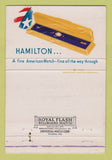 Matchbook Cover - Hamilton Watches WC Lean Jewelry San Jose CA 40 Strike