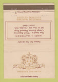 Matchbook Cover - Hamilton Watches Innes Davidson Ferndale MI 40 Strike