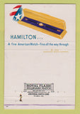 Matchbook Cover - Hamilton Watches Innes Davidson Ferndale MI 40 Strike