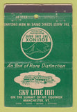 Matchbook Cover - Sky Line Inn Manchester VT WORN 40 Stick