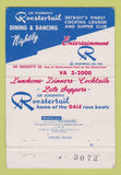 Matchbook Cover - Joe Schoenith's Roostertail Detroit MI WEAR 40 Strike
