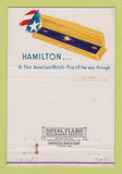 Matchbook Cover - Hamilton Watches AF Jensen Jewelry Omaha NE 40 Strike