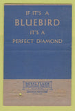 Matchbook Cover - Bluebird Diamond Rings Berg Jewelry South Bend IN 40 Strike