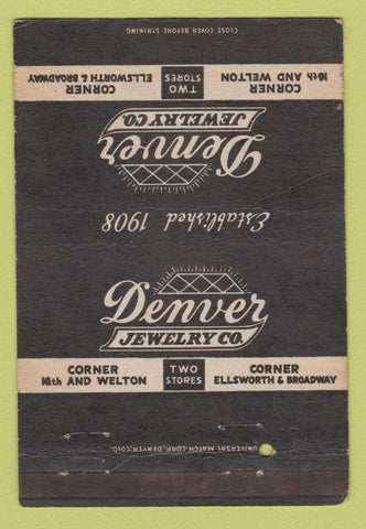 Matchbook Cover - Denver Jewelry Company Colorado 40 Strike