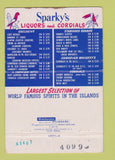 Matchbook Cover - Sparky's Liquors Perfume Jewelry St Thomas VI 40 Strike