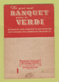 Matchbook Cover - Verdi Restaurant Philadelphia PA 40 Strike