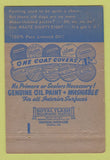 Matchbook Cover - Mautz Paint Banker Co Topeka KS 40 Strike