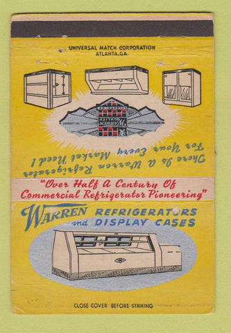 Matchbook Cover - Warren Refrigerators Wichita KS Dickey Furniture 40 Strike