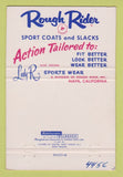 Matchbook Cover - Rough Rider Clothes Napa CA 40 Strike