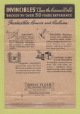Matchbook Cover - Invincible Vacuum Cleaners Dover OH WEAR 40 Strike