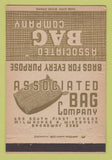 Matchbook Cover - Associated Bag Company Milwaukee WI 40 Strike