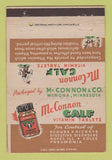 Matchbook Cover - McConnon Calf Vitamins Winona MN WEAR 40 Strike