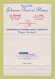 Matchbook Cover - Donald Johnson Funeral Home Hudson Bedford OH WEAR 40 Strike