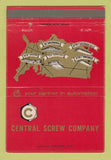 Matchbook Cover - Central Screw Company Broadview IL 40 Strike