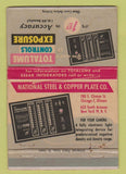 Matchbook Cover - National Steel and Copper Plate Chicago IL NYC WEAR 40 Strike