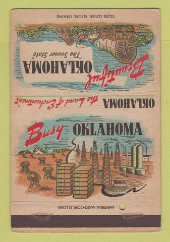 Matchbook Cover - Oklahoma OK Tourism 40 Strike