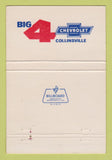 Matchbook Cover - Big 4 Chevrolet Collinsville IL 40 Strike