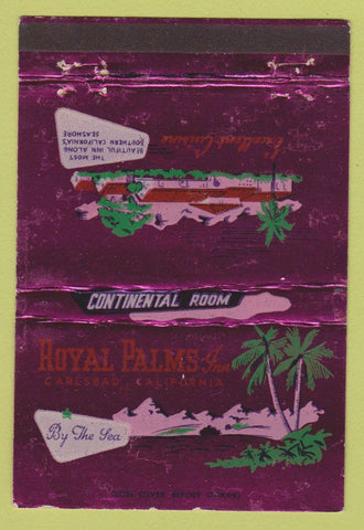 Matchbook Cover - Royal Palms Inn Carlsbad CA WORN 40 Strike