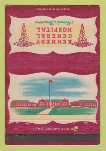 Matchbook Cover - Kennedy General Hospital Memphis TN Postcard 40 Strike