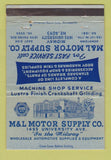 Matchbook Cover - M&L Motor Supply  40 Strike