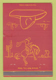 Matchbook Cover - Fred Harvey Cowboy Scene RED 40 Strike