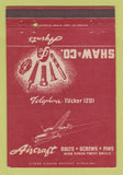 Matchbook Cover - Aircraft Bolts Screws Pins Shaw Los Angeles CA 40 Strike