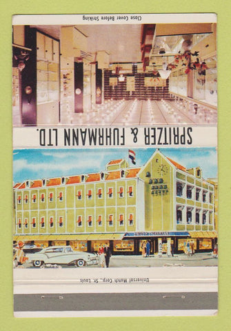 Matchbook Cover Spritzer & Fuhrmann Netherlands Antilles gifts watches 40 Strike